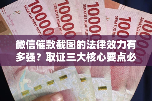济南微信催款截图的法律效力有多强？取证三大核心要点必须知道！