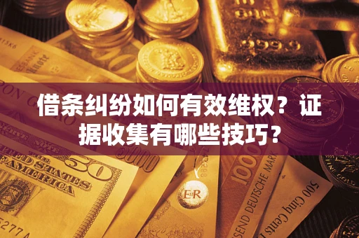 济南借条纠纷如何有效维权？证据收集有哪些技巧？